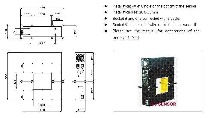 Closed-loop Hall current sensor CHB-6KA,